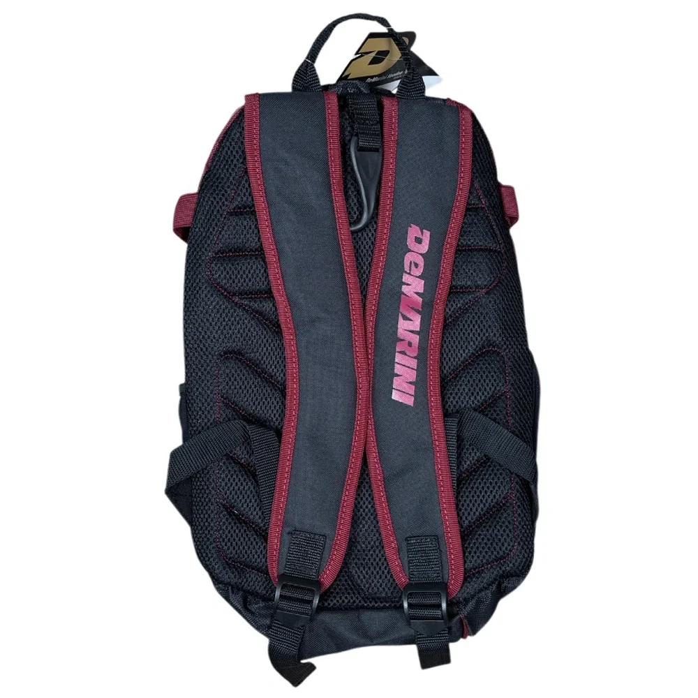 DeMarini Voodoo Junior Black and Maroon Baseball/Softball Backpack NWT